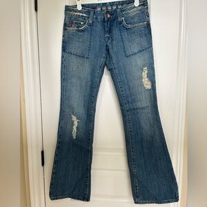 Vigoss distress look denim-size 25-detailed pockets